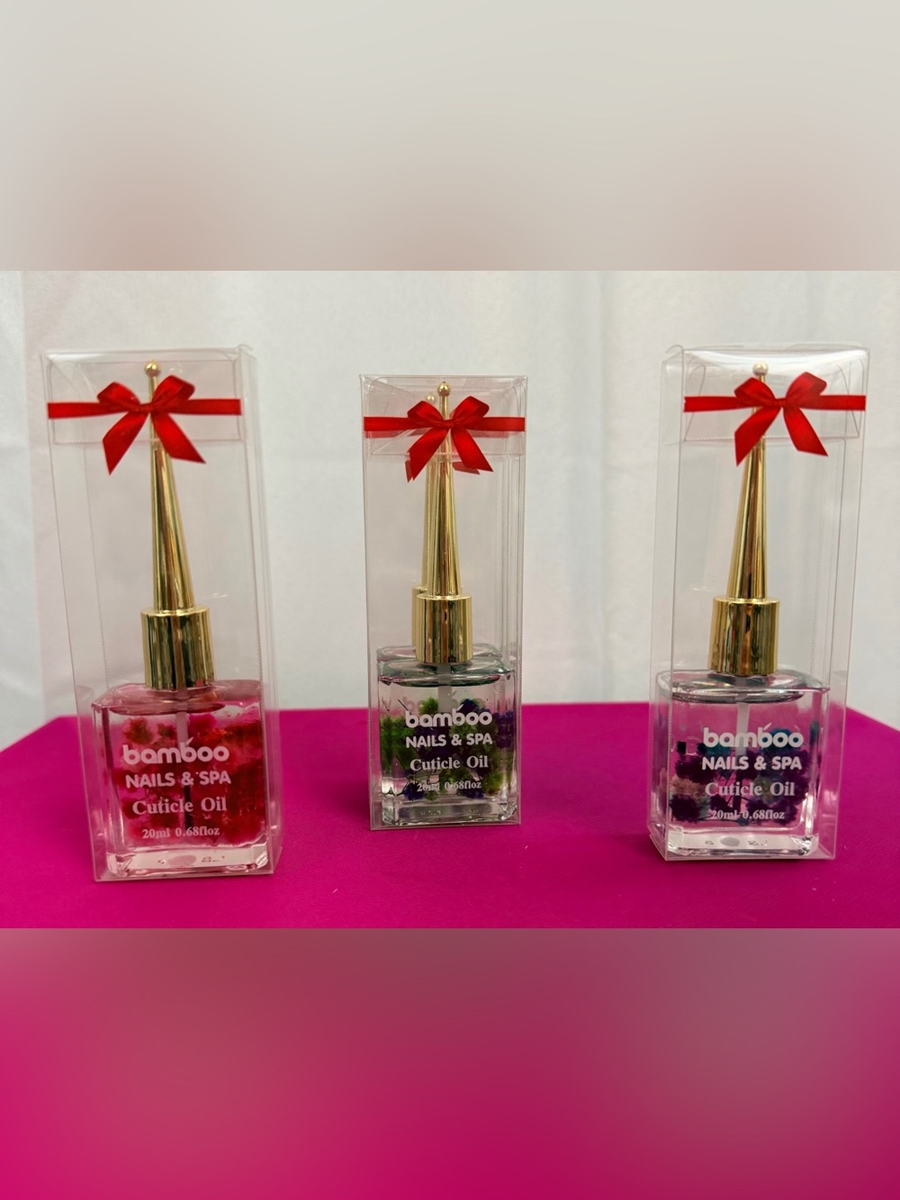 BAMBOO Nails & Spa Cuticle 20ml Oil with Decorative Bottle & Box !